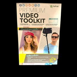 ReTrak Premium Video Vlogging Selfie Stick Tool Kit - New in Box